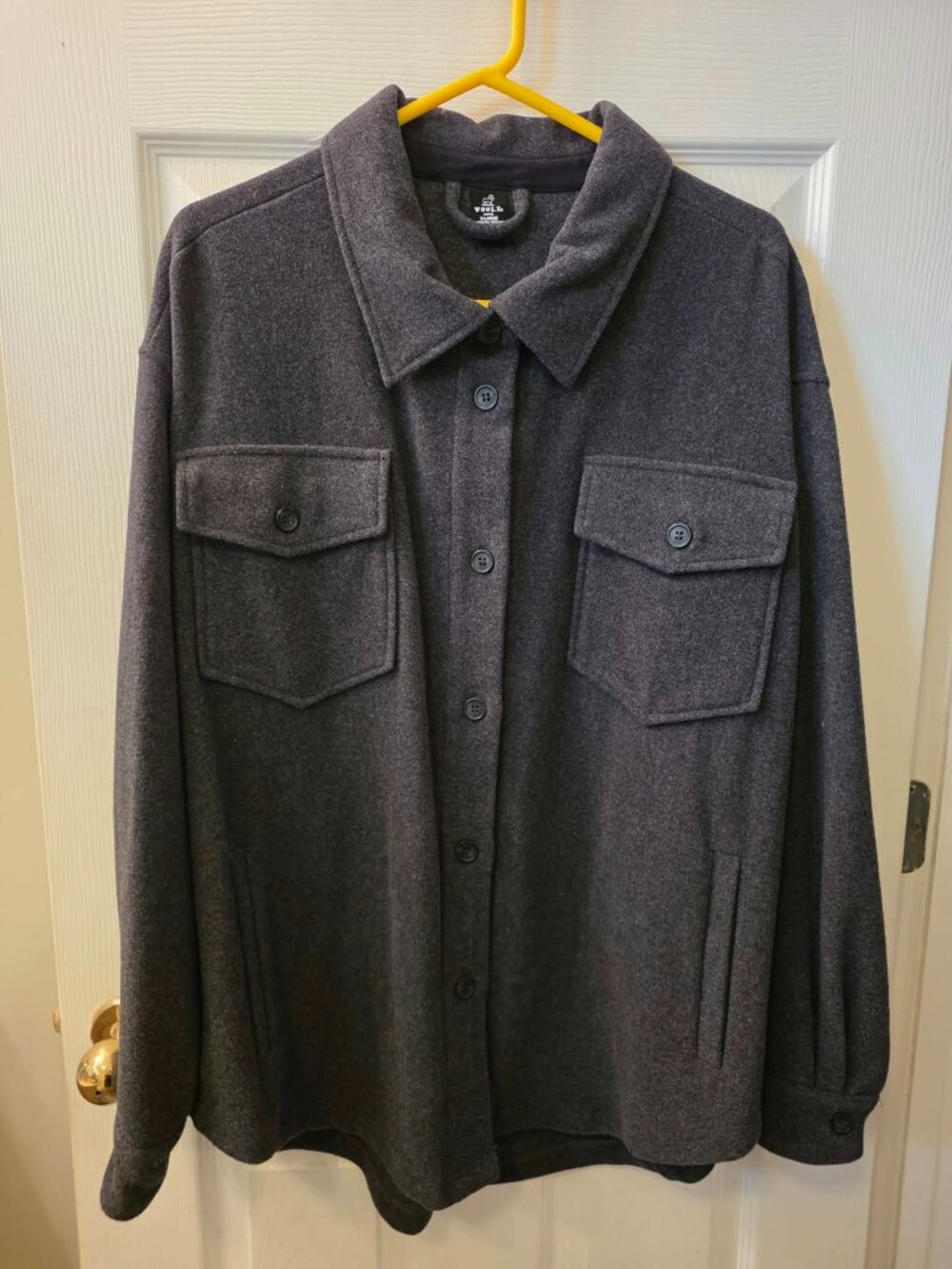 $250 retail X-Large WoolX Sawyer Shacket - Charcoal